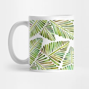 Green Banana Leaves Pattern Mug